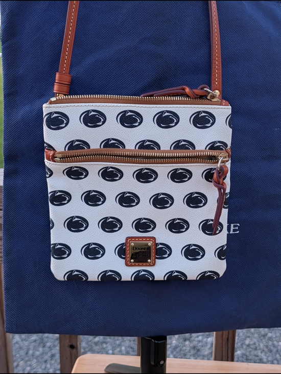 Dooney & Bourke Handbags - Dooney & Bourke Penn State Crossbody Bag In Pebbled Leather